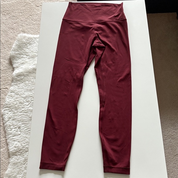 Lululemon Red Merlot Align High-Rise Leggings 25” Size 6 - Picture 4 of 10